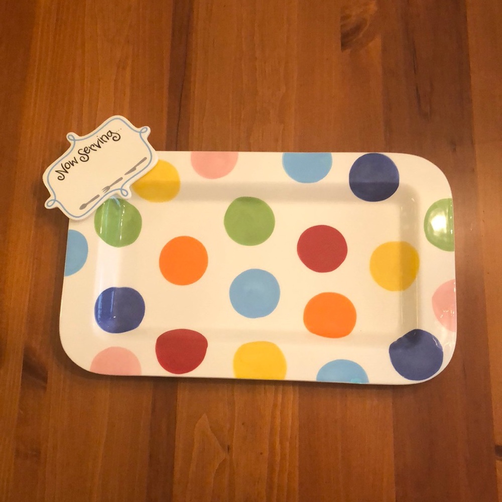 COTON COLORS. Party ceramic serving tray.